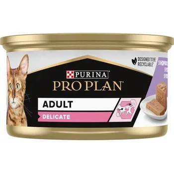 Krmivo pro kočku Pro Plan Cat konz. Delicate krůta kousky v paštice 85 g