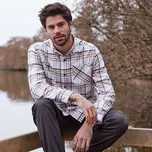 Blancheporte Flanelová kostkovaná košile, barvené vlákno režná 5XL