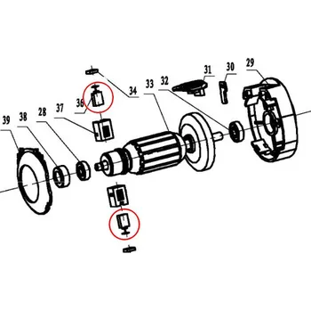 HECHT H111236 uhlíky do vrtačky HECHT 1112