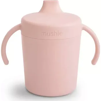 dětská jídelní sada MUSHIE tréninkový pohárek Blush 230 ml