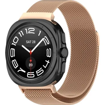 Ostatní příslušenství k chytrým hodinkám VSECHNONAMOBIL 82401 MILANESE Kovový řemínek pro Samsung Galaxy Watch Ultra / Watch Ultra 2025 růžovozlatý