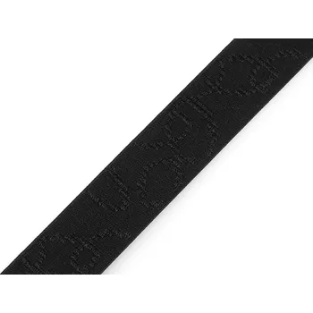 Ramínková pruženka se saténovým vzorem šíře 18 mm, barva 3 černá