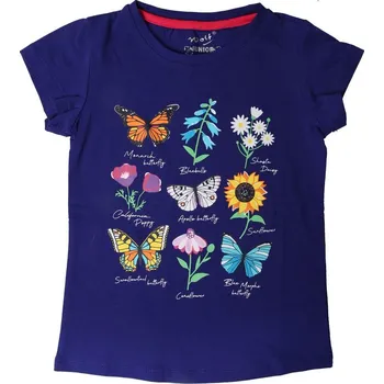 Dívčí tričko Dívčí tričko Wolf S2211 švestkově modré