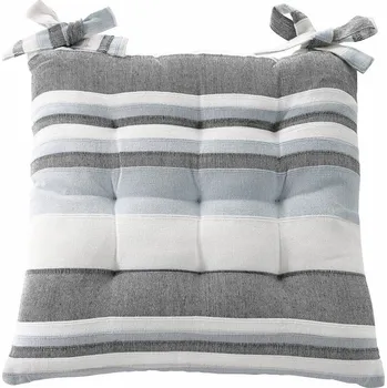 Potah na židli Blancheporte Sada 2 pruhovaných podsedáků na židli perlová šedá 2ksx40x40x7cm