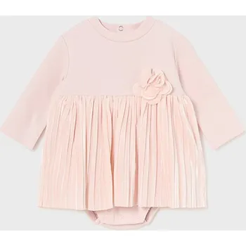 Dětská móda Mayoral společenské šaty s bodym 2896,2812 Rozměr: 0 - 1 měsíc