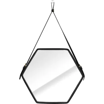 Zrcadlo Nástěnné zrcadlo Ebi I černé, velikost 45,5x39,5x3