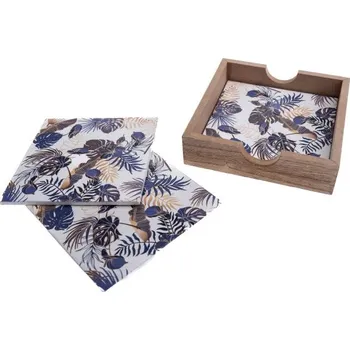 Vánoční dekorace Casa de Engel Dřevěné podtácky - sada 4ks