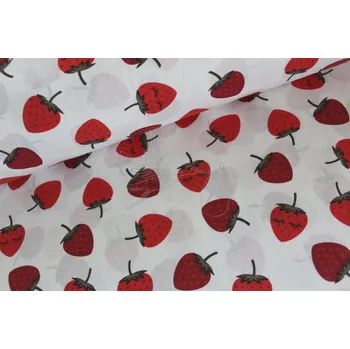 Spící jahůdky - bavlněné plátno, šíře 240cm