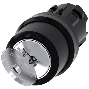 vypínač a zásuvka klíčový spínač RONIS, 22 mm, kulatý, plast, vytažení klíče O+I