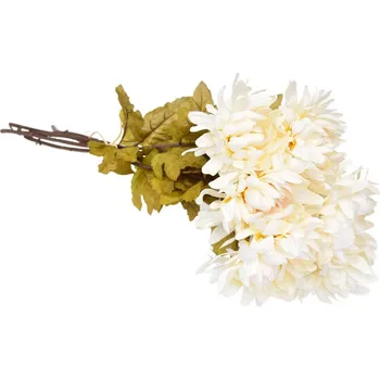 umělá květina Kytice podzimních krémových chryzantém 6 ks, 70 cm