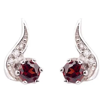 Náušnice Granát-shop 2118-2 stříbrné náušnice