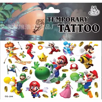 Odstranitelné tetování Dětské dočasné tetování - SUPER MARIO BROS. (1) (Značka: TAKARA TOMY)