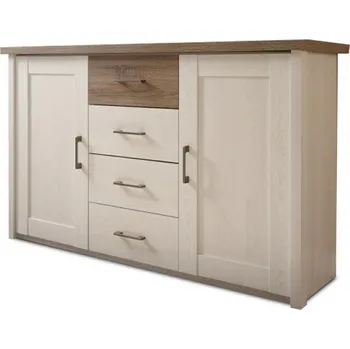 Komoda Skříně a komody Lumera Pinie bílá/dub sonoma truflový