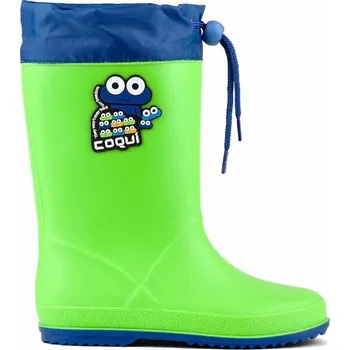 Chlapecké holínky Dětské holínky Coqui RAINY COLLAR 27 Světle zelená, Mix, Modrá