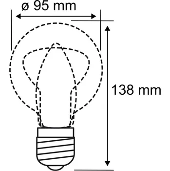 Lampička Paulmann LED zrcadlená E27 G95 4,8W 827 stříbro