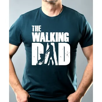 Pánská móda Walking DAD, bílý potisk - Pánské tričko Basic - Nejoblíbenější - M