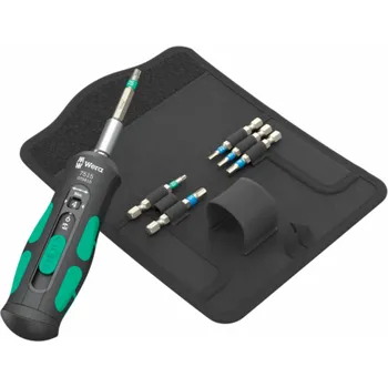 Klíč Wera Drehmoment-Schraubendreher 7515/7 Kraftform Safe-Torque Speed Bicycle 1 (schwarz/grün, 7-teilig, in robuster Falttasche)