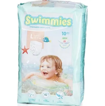 Plenkové kalhoty Swimmies pleny do vody, Large 12-17kg, 10ks