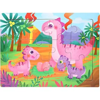 Puzzle Dřevěné puzzle pro nejmenší (M) - DINOSAURUS (Značka: SKXNIER)