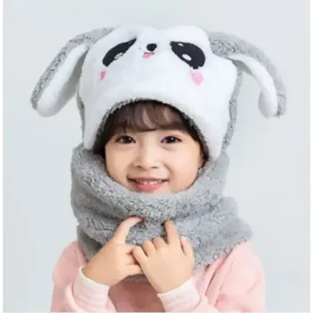 Kukla Plyšová zimní kukla - KRÁLÍČEK - ŠEDÁ (Značka: JIAYAN)