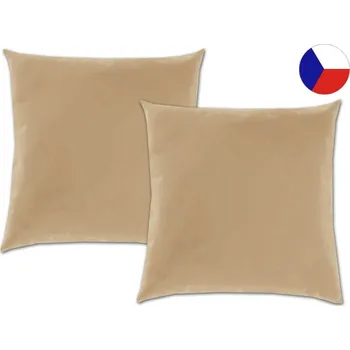 Dekorativní polštářek Jednobarevný saténový dekorační polštářek 40x40 Luxury Collection Béžový