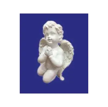 Andělíček sedící modlící se vzhlíží vzhůru 15 x 10,5 x 22 cm