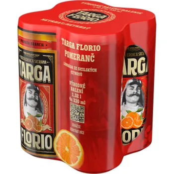 Limonáda Targa Florio Limonata Arancia pomerančová plech