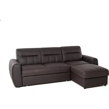 Sedací souprava Kožená rohová sedací souprava FELIS, pravá, tm. hnědá