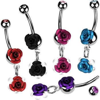 Piercing Piercingate Piercing do pupíku PBV00181 - Barva/Motiv: Červená