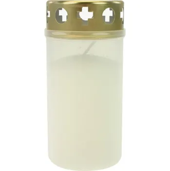 Svíčka Hřbitovní svíčka s víčkem bílá hoření 43 h