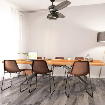 Lampička Westinghouse Welford stropní ventilátor s LED - lopatka - délka 56 cm, šířka 18,5 cm; Ø těleso 22 cm; Ø baldachýn 13 cm bronz, tmavé dřevo 2 x 7 W LED - Doprava zdarma