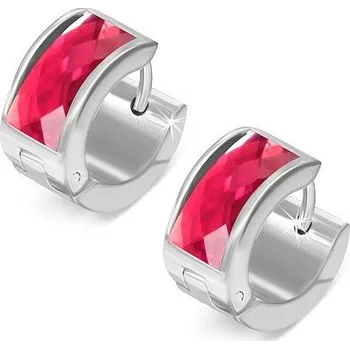 Náušnice Prosperk Náušnice kroužky ocelové červené S2797