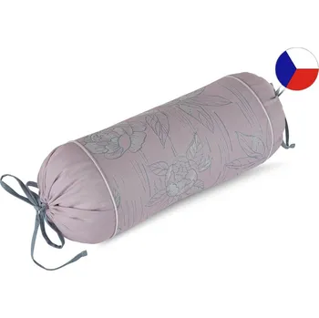 Dekorativní polštářek Luxusní dekorační povlak na polštář válec 15x35 EXCELLENT GRACE Pivoňky růžové