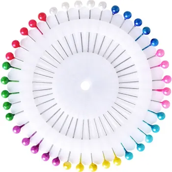 CREATIVE | 40 ks špendlíky s barevnou hlavičkou | délka 3,5 cm | v praktickém pouzdře Dedra