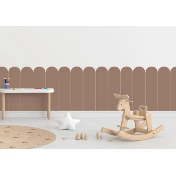 Tapeta Textilní samolepící tapeta - Oblouk - Hnědá barva Tmavá, 60cm