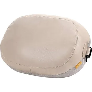 Baseus Polštář na hlavovou opěrku auta DUAL MATERIAL, šedý semiš, béžová koženka