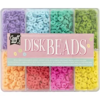 Výtvarná sada CRAFT ID Korálky barevné sada, disky 8 barev