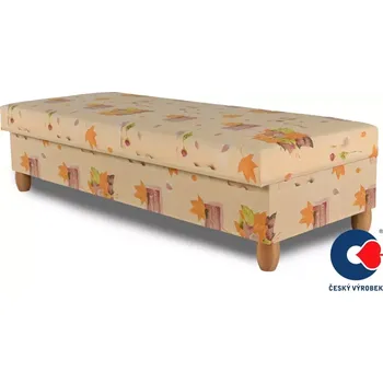 Postel Vyvýšená čalouněná válenda LADA s úložným prostorem - pružinová, béžová (vzor č.134)