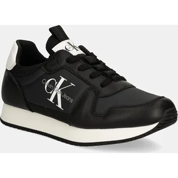 Pánská obuv Sneakers boty Calvin Klein Jeans RUNNER SOCK LACEUP ML LTH černá barva, YW0YW01616 99X, EUR 36