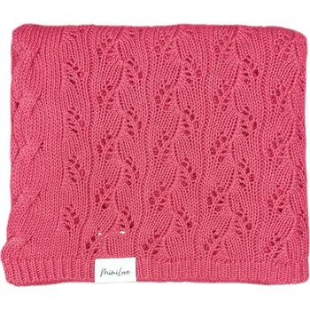 Dětská deka Mimilove Ažurková dečka Romance Tmavě malinová