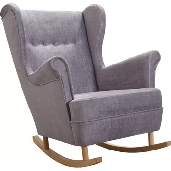 Křeslo Houpací křeslo Royal/Bujak, šedá (Naomi AN4562/buk)