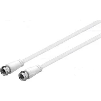 elektrický kabel GOOBAY Kabel 75Ω 1m F vidlice,z obou stran bílá