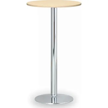 Zahradní stůl B2B Partner Koktejlový stůl OLYMPO II, průměr 600 mm, chromovaná podnož, deska bříza