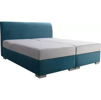 Postel Čalouněná manželská postel FÉNIX, 200x160, zelená/šedá ( an 4755/4679 )