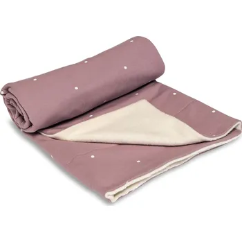 Dětská deka Beránková deka puntíkatá / starorůžová