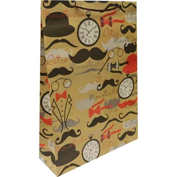 Dárková taška Dárková taška Hodinky a vousy 26x33 krafrova