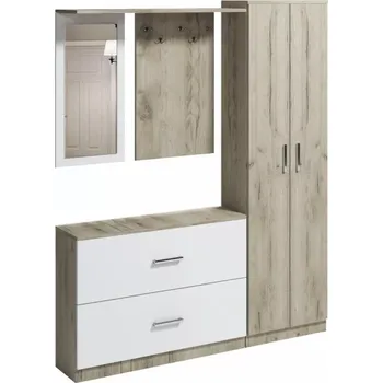 Předsíňová stěna Předsíňová stěna Carla 2, Artisan/Bílá