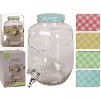 Dávkovač nápoje Nádoba na limonádu s kohoutkem 17 x 25,5 cm 4 l mix barev