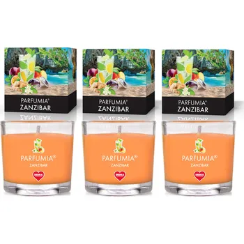 Svíčka ZANZIBAR | sada 3 votivních svíček | PARFUMIA® | 3×55 ml Dedra