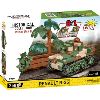 Stavebnice COBI Francouzský lehký pěchotní tank RENAULT R-35 COBI 2719 - World War II 1:48